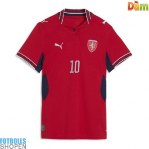 Billiga Tjeckien Patrik Schick #10 Hemmatröja Dam VM 2026 Kortärmad